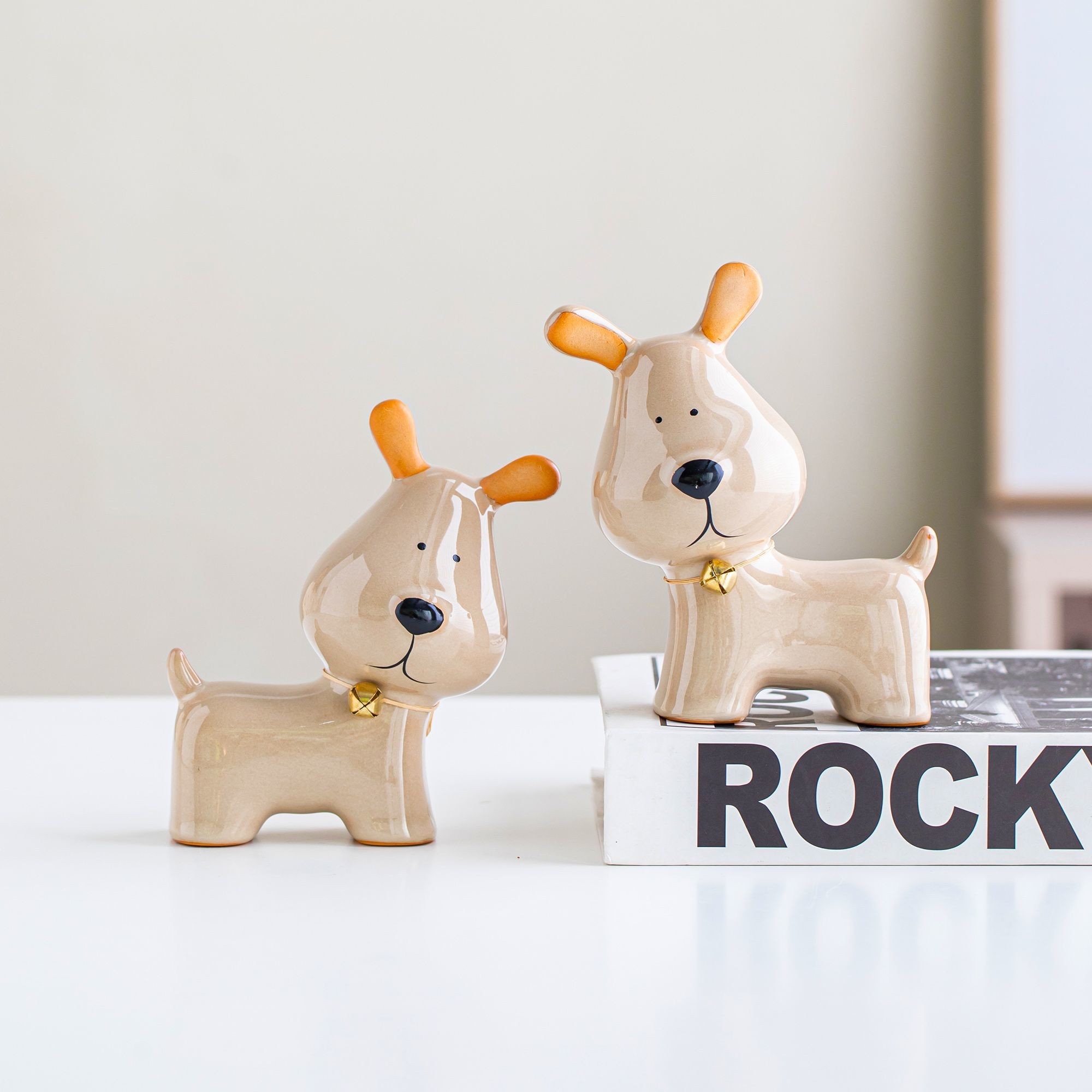 Office Technologies - Creative Nordic Style Ceramic Bell Puppy